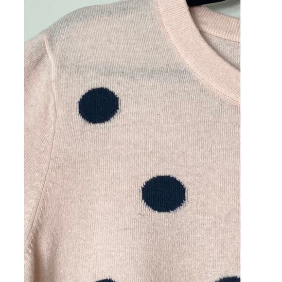KATE SPADE SWEATER XXL PINK CASHMERE WOOL POLKA DOT SHORT SLEEVE - Picture 10 of 10
